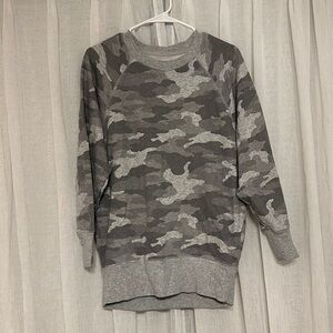 AERIE oversized camo crewneck sweater